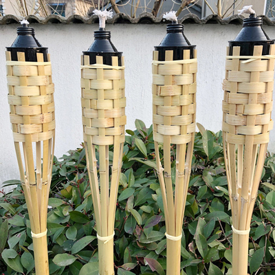 partie en bambou de Tiki Torches For Garden Lighting Luau de torche faite main en bambou naturelle de 180cm