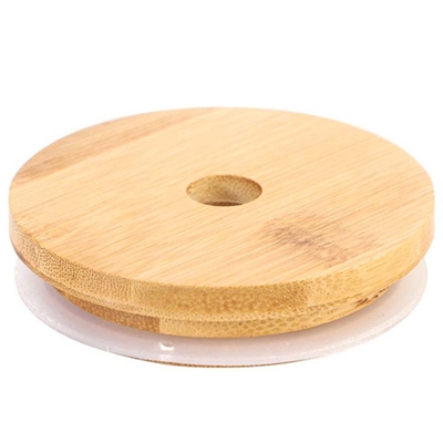 Le stockage de cuisine cogne le couvercle en bambou de pot de place ronde avec du silicium Ring Airtight