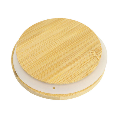 Couvercles en bambou réguliers de pot de Mason Jar 70mm de bouche avec Straw Hole Reusable Jar Lids