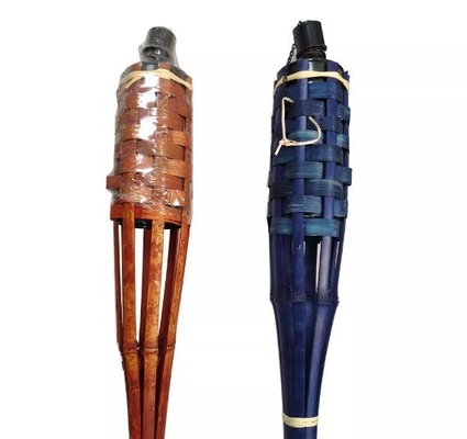Décoration extérieure épousant des torches en bambou de 150cm avec des bidons d'huile en métal de couvertures