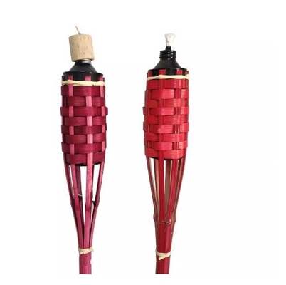 Décoration extérieure épousant des torches en bambou de 150cm avec des bidons d'huile en métal de couvertures