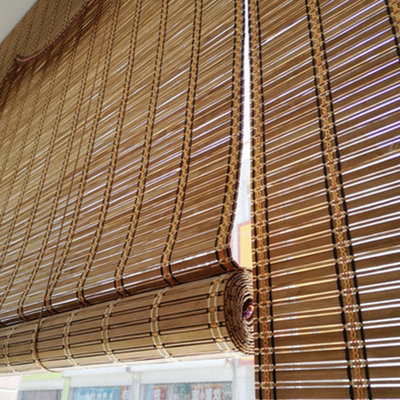Sun rendent le manuel en bambou d'abat-jour de rouleau de décoration à la maison avec le cordon résistant
