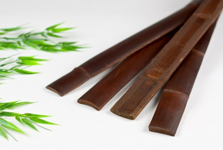 220 cm Points de bambou bruts Noir Points de bambou naturels Vernis Surface lisse