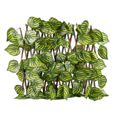 Plante verte en plastique décorative Mat Panel Artificial Leaves Fence pour extérieur
