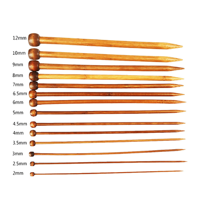 Les aiguilles les outils de couture de tête simple qu'en bambou manipulent le crochet de crochet ont carbonisé le tricotage