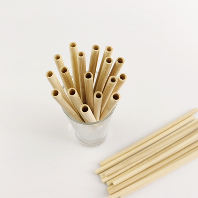 Fibre organique en bambou naturelle Straw With Cleaner de matière première 19cm