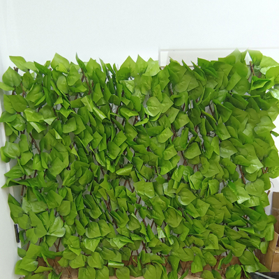 Plante verte en plastique décorative Mat Panel Artificial Leaves Fence pour extérieur
