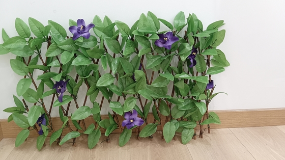 Plante verte en plastique décorative Mat Panel Artificial Leaves Fence pour extérieur