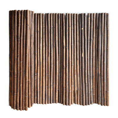 Barrière en bambou décorative naturelle noire 4Ft 6Ft 8Ft pour le jardin d'intimité de jardin