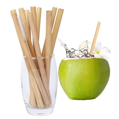 Pailles à boire réutilisables Juice Usage de pailles en bambou jetables écologiques