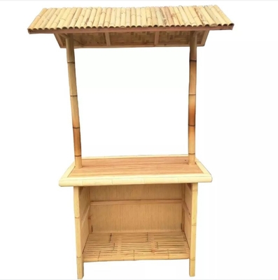 Chaises en bambou potables de Tiki Bar With Bottle Rack de plage en bambou avec l'appui arrière