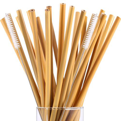 Des pailles à boire en bambou naturel réutilisables Durables, jetables et biodégradables, y compris une brosse à nettoyer