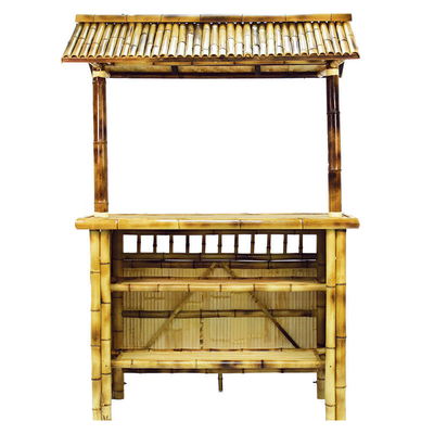 Bamboo Beach Tiki Bar avec porte-bouteilles Pour boire Chaises en bambou avec dos