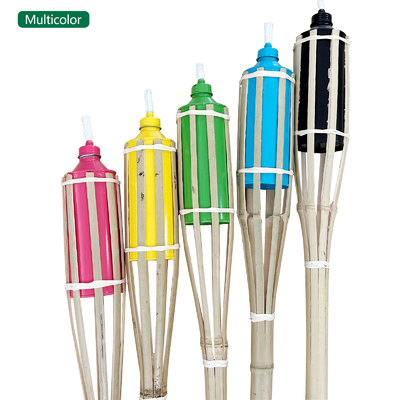 Torche en bambou, lampe à flamme en bambou écologique naturelle