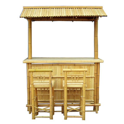 Ensemble de bar en bambou avec toit en bambou pour la cour intérieure et le jardin