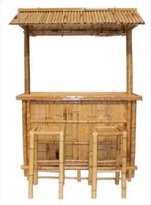 Ensemble de bar en bambou avec toit en bambou pour la cour intérieure et le jardin
