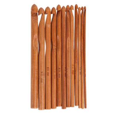 Aiguilles à tricoter en bambou carbonisé multifonctionnelles de différentes tailles