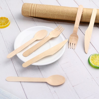 Couverts jetables en bambou Couverts à souper et couverts en bambou